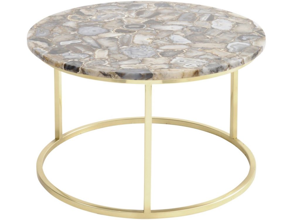 Agate Round Coffee Table On Brass Frame Louise Jackson Interior