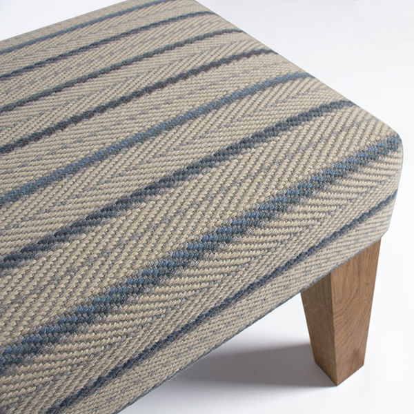 Upholstered Small Bench Fairfax Prussian Louise Jackson Interior Design